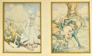 4 Watercolor Painting Fantasy Illustrations1929 R (rudolf) Blum