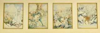 4 Watercolor Painting Fantasy Illustrations1929 R (Rudolf) Blum 3