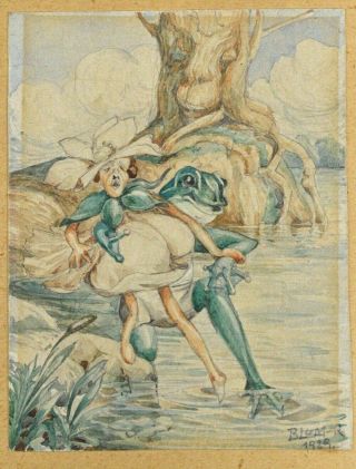 4 Watercolor Painting Fantasy Illustrations1929 R (Rudolf) Blum 5
