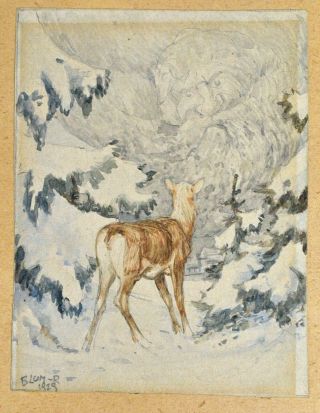 4 Watercolor Painting Fantasy Illustrations1929 R (Rudolf) Blum 7