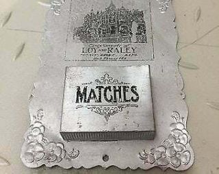 Old 1920s Aluminum Advertising Match Holder Loy And Raley Council Grove Ks