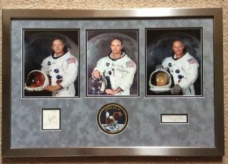 Neil Armstrong Signed Buzz Aldrin,  Michael Collins Signed Norman Rockwell