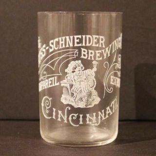 Foss Schneider Brewing Etched Glass - Cincinnati Oh