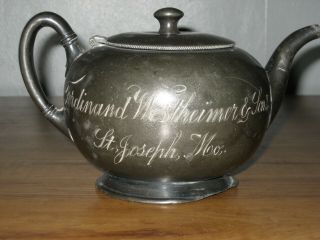 1800s Silver Pot - Ferdinand Westheimer,  St Joseph,  MO - Elevation Rye - Pre Prohibition 2