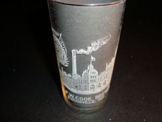 Circa 1900 F.  W.  Cook Factory Scene Etched Glass,  Evansville,  Indiana