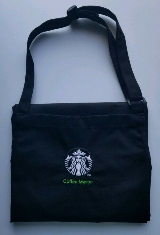 Rare Starbucks Embroidered Black Apron Coffee Master Program 5