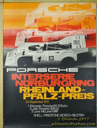 1972 Nürburgring Shell 917 Porsche Factory Poster