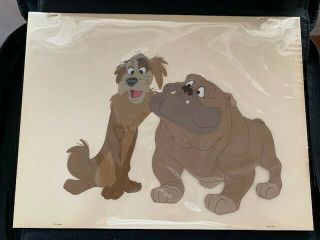 Disney Lady & The Tramp Celluloid Drawing Bull And Toughy Only