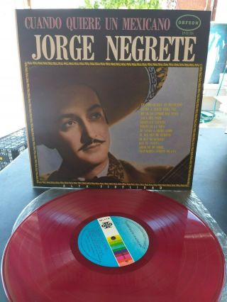 Jorge Negrete Cuando Quiere Un Mexicano Lp Vg,