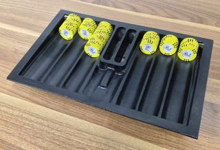 Professional 8 Tube Aluminum Poker Chip Tray Without Lid