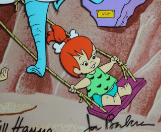 Hanna & Barbera Signed Flintstones Cel - Limited Edition - Pebbles & Bamm - Bamm 5