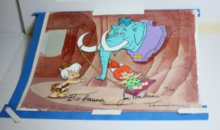 Hanna & Barbera Signed Flintstones Cel - Limited Edition - Pebbles & Bamm - Bamm 9