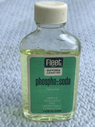 Vintage Fleet Buffered Laxative Phospho Soda 1 - 1/2 Oz Retro Collectible Late 60s
