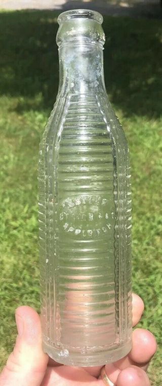 Early Wards Orange Crush Soda Bottle Clear Ribbed Rare 6oz 3