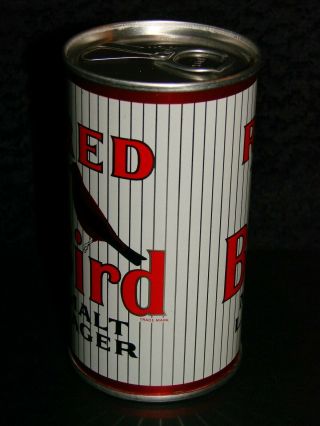 EXTRAORDINARY RED BIRD MALT LAGER TAB TOP TEST BEER CAN PABST STUNNING 2