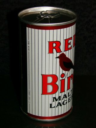 EXTRAORDINARY RED BIRD MALT LAGER TAB TOP TEST BEER CAN PABST STUNNING 7