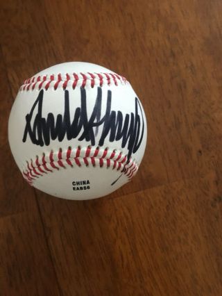 President Donald Trump Signed Autographed Official Baseball W/ Potus