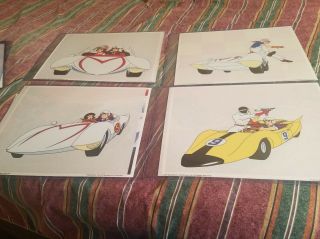 4 Speed Racer Sericels,  Style S 1,  2,  4 And 7