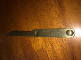 Iroquois Indian Head Beer & Ale Buffalo NY Brass Letter Opener - 1930s era 4