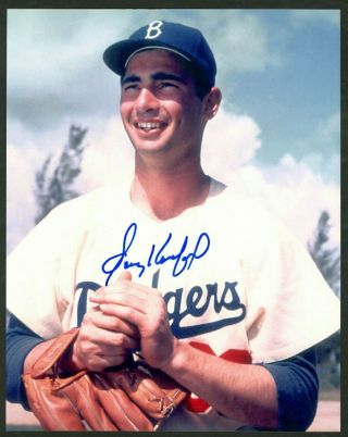 Sandy Koufax Brooklyn Dodgers Signed Autographed 11 X 14 Photo Psa Dna - Sweet