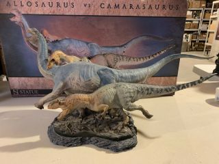 Dinosauria Allosaurus Vs Camarasaurus Dinosaur Statue By Sideshow Collectibles