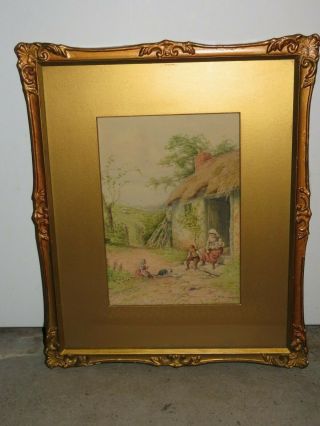 Antique Watercolor Painting By Well - Listed Artist Henry Murray