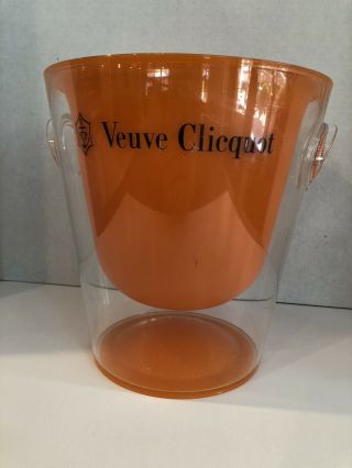 Veuve Cliquot Acrylic Ice Bucket Champagne Chiller Rare Hard To Find This Style