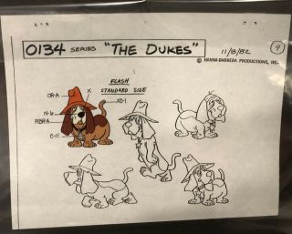 Hanna - Barbera Six Cel Set Of The Dukes Model Animation Cels