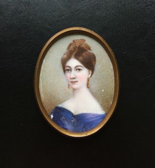 1880’s English Portrait Miniature Of Young Victorian Lady Signed Webster Bros. 3