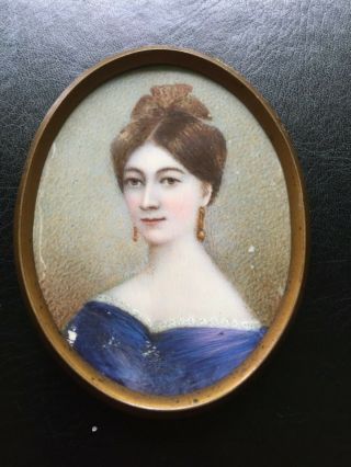 1880’s English Portrait Miniature Of Young Victorian Lady Signed Webster Bros. 4