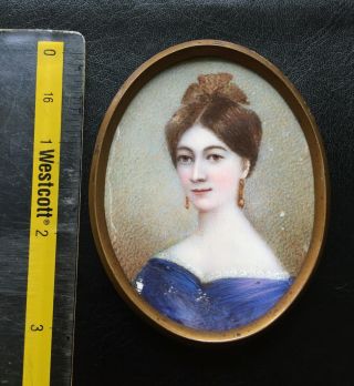 1880’s English Portrait Miniature Of Young Victorian Lady Signed Webster Bros. 5