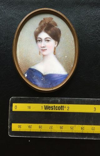 1880’s English Portrait Miniature Of Young Victorian Lady Signed Webster Bros. 6