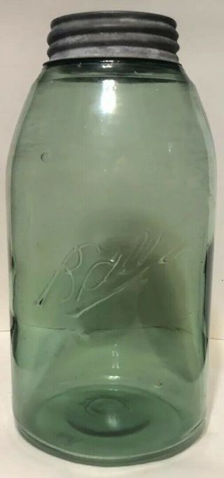 Rare Green Ball 3 - L Disconnected Loop 1/2 Gallon Fruit Jar Unlisted?? Sperm Jar