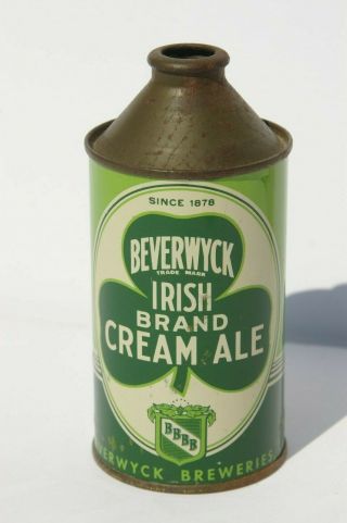 Beverwyck Irish Cream Ale Cone Top Beer Can Albany,  York