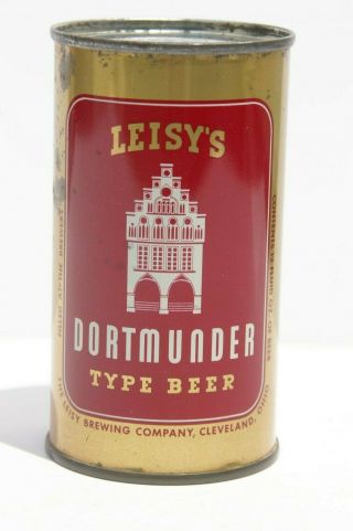 Leisys Dortmunder " Type " Beer Flat Top Can Leisy Brewing Co.  Cleveland Oh Indoor