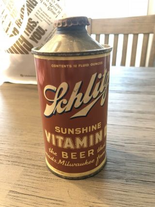 Schlitz Vitamin D - Cone Top Beer Can