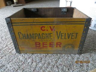 Champagn Velvet Brand Beer Pre - Pro Crate,  Terre Haute Brewing Co.  Drink C.  V.  Beer