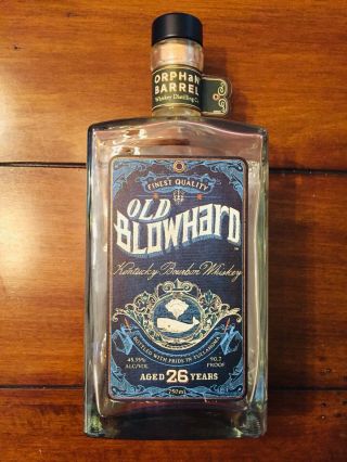 Empty Orphan Barrel Old Bloward Kentucky Bourbon Whiskey Bottle - No Lid (750ml) 2