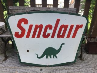 1961 Sinclair Double Sided Porcelain Sign