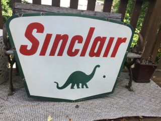 1961 Sinclair Double Sided Porcelain Sign 5