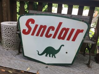 1961 Sinclair Double Sided Porcelain Sign 6