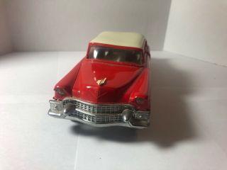 1956 Cadillac Coupe De Ville Promo Model Car Amt Made In Usa Friction Red White