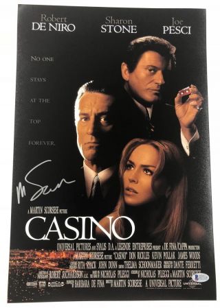 Martin Scorsese Signed 12x18 Photo Casino Authentic Autograph Beckett