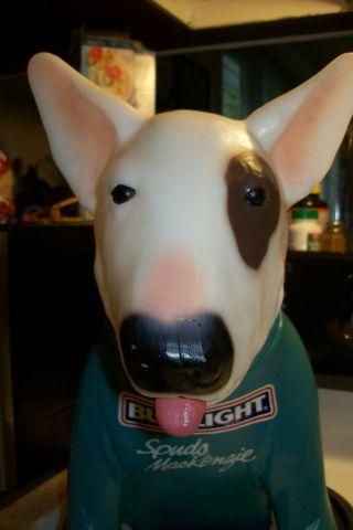 1986/87 Bud Light Beer Spuds Mackenzie Light Up Lamp Bull Terrier Dog
