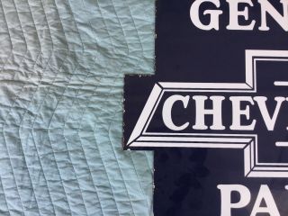 Chevrolet Parts Old 2 Sided Dealership Porcelain Sign 9