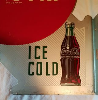 Drink Coca Cola Flange Sign,  Arrow Dated 5 - 55 4