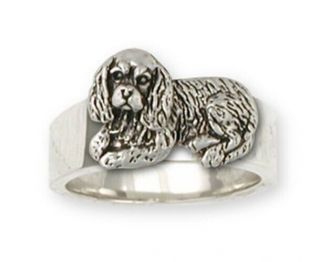 Cavalier King Charles Spaniel Ring Jewelry Handmade Sterling Silver Cv6 - R