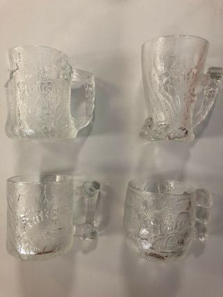 Mcdonald’s Set Of 4 Flintstones Glasses 1993
