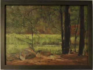 William P.  Bodfish,  Hudson River School Forest Marsh Landscape
