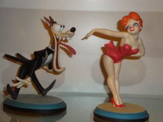 Tex Avery Sexy Red Hot Riding Hood & Wolfie Statue Set 1940 